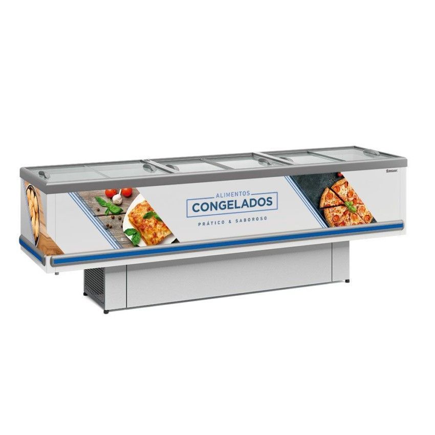 Expositor Para Congelados, Dupla Ação, 2,90Mts, Gelopar, GESV-290R, 220V, Branco